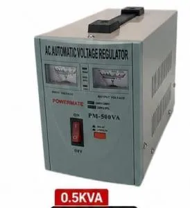 Powermate AC Automatic Voltage Regulator 0.5kVA – 500VA Voltage Stabilizer for Home & Office Electronics