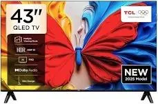 TCL 43-Inch QLED Smart Google TV – 4K Ultra HD HDR | Dolby Audio | Voice Control | Built-in Google TV