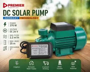 370W 24V DC Solar Water Pump – High Efficiency Brushless Pump for Irrigation, Water Transfer & Domestic Supply