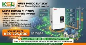 MUST PH1100 EU 12KW Three Phase Hybrid Solar Inverter – Grid-Tie & Off-Grid 48V