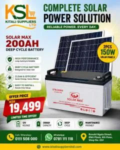 300W Solar Power Kit – 2PCS 150W Solar Panels with 200Ah Deep Cycle Battery