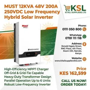 MUST Low Frequency 12KVA Hybrid Solar Inverter 48V 200A MPPT 250VDC Pure Sine Wave