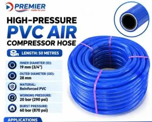 Premier High Pressure PVC Air Hose Pipe – Heavy Duty Flexible Air Compressor Hose