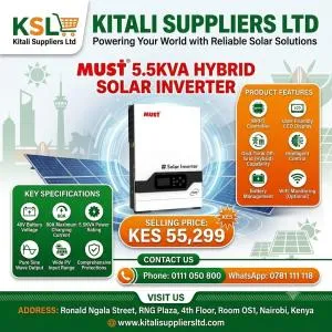 Must 5.5KVA Hybrid Solar Inverter – Advanced Home & Commercial Solar Power Solution on Offer at Kitali Suppliers