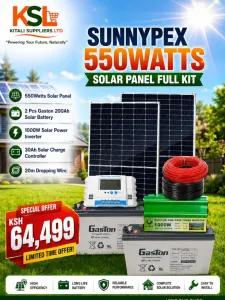 Sunnypex 550W Solar Panel Full Kit with 1000W Inverter & Dual 200Ah Batteries – Complete Off-Grid Power Solution