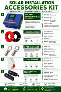 Solar Installation Accessories Kit ⭐ (Best choice)