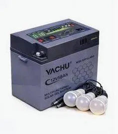 YACHU 58Ah Multifunction Battery – Reliable Solar & Backup Power Battery,  4pc  bulbs  and  cable