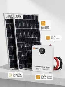 SRNE 2.5kWh Lithium Battery with 2×200W Solar Panels – Complete Solar Power Kit