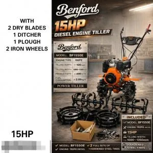 Benford BF1550E 15HP Diesel Power Tiller – Heavy-Duty Farm Cultivator