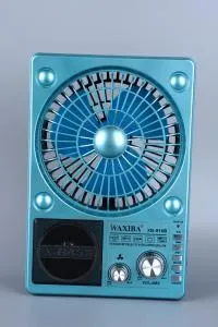 WAXIBA 3-in-1 Solar Emergency Light with USB, Radio & Fan