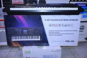 PSR-493 61-Key Teaching Electronic Keyboard – 300 Tones, 300 Rhythms & USB Player