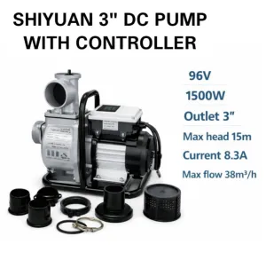 Shiyuan 3-Inch 1500W Solar DC Water Pump – High-Flow Solar Water Pump for Irrigation, Boreholes & Farms