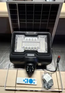 ALLTOP 600W Outdoor Solar LED Floodlight with Built-In 4G Smart Security Camera