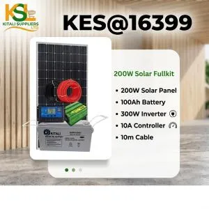 200W Solar Panel Kit with 100Ah Battery & 300W Inverter | Kitali Suppliers