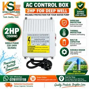 AC Control Box 2HP (1500W) for Deep Well & Borehole Submersible Water Pumps | Kitali Suppliers Ltd