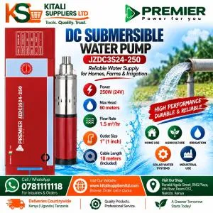 Premier 250W 24V Solar Submersible Water Pump – 50M Head