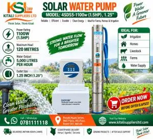 Doyin 4SDS5-1100W (1.5HP) Solar Submersible Water Pump – 120M Head