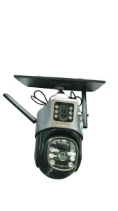 Dual-Lens 4G/WiFi Solar PTZ Security Camera – Smart Outdoor CCTV Surveillance Camera