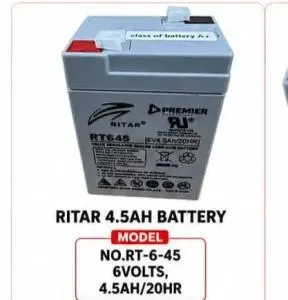 Ritar RT6-45 6V 4.5Ah Rechargeable Sealed Lead Acid Battery – Durable Power Backup Battery