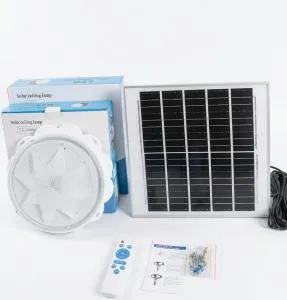 300W Solar LED Ceiling Light Kit with Remote Control & Solar Panel – Indoor & Outdoor Lighting