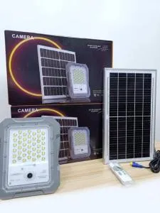 100W Integrated Solar Floodlight with Built-In CCTV Security Camera & Remote Control