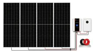 Premium 5kVA / 48V Hybrid Solar Power System Kit (4.64kW Solar Array + 5.12kWh Lithium Battery Storage)