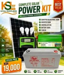 150W Panel, 300W Inverter, 100Ah Battery & 20A Controller