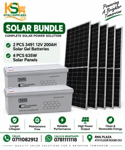 3491 200Ah Gel Batteries + 4 × 635W Solar Panels – Complete Solar Power Package