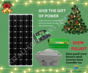 Solarmax Solar Max 200 Watts Solar Panel +power Inverter, With Digital Controller Charger+. with ritar battery