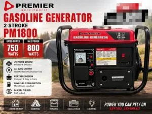 Premier PM1800 2-Stroke Petrol Generator – Portable 1.3KVA Backup Power Generator