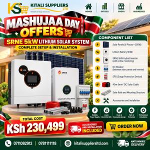 Mashujaa Day Mega Deal – Complete SRNE 5kW Solar System at KSh 230,499