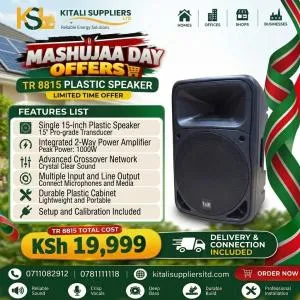 Trill TR-8815 15-Inch Plastic Professional Speaker – 800W