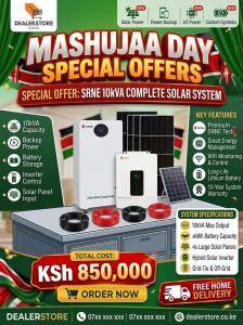 SRNE 10kVA Complete Solar System | Mashujaa Day Special Offer
