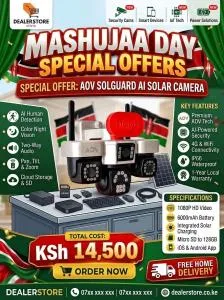 AOV SolGuard AI Solar Camera | Mashujaa Day Special Offer