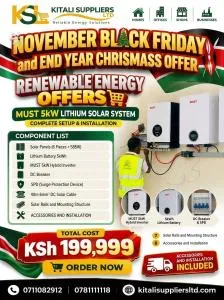 Felicity 5kW Solar System with 5kWh Lithium Battery | Kitali
