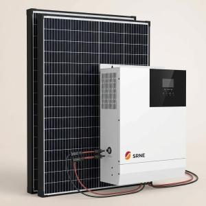 SRNE Off-Grid Hybrid Solar Inverter System with High-Efficiency Panels