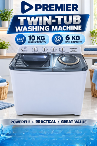 10KG Twin Tub Semi-Automatic Top Load Washing Machine – Powerful Washing for Home Use