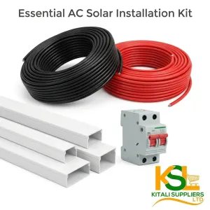 AC Solar Balance of System (BOS) Kit – 4mm² AC Cables, 2×1 Trunking & 32A Double Pole Circuit Breaker
