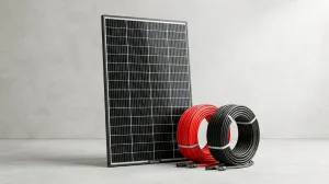 Complete Monocrystalline Solar Panel & Heavy-Duty Cable Kit