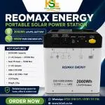 Reomax 2KWh Portable Power Station – Portable Solar Backup Power
