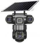 Triple-Lens 4G Solar PTZ Security Camera (Triple-Screen Outdoor Surveillance)