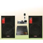 CFL Complete PA Sound System Package with 15" Speakers, Audio Mixer & Wireless Microphones